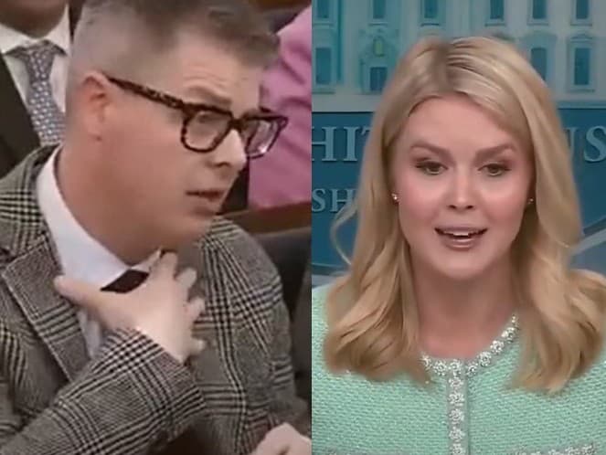 Ostrá výmena slov medzi reportérom AP Joshom Boakom a tlačovou tajomníčkou Bieleho domu Karoline Leavittovou