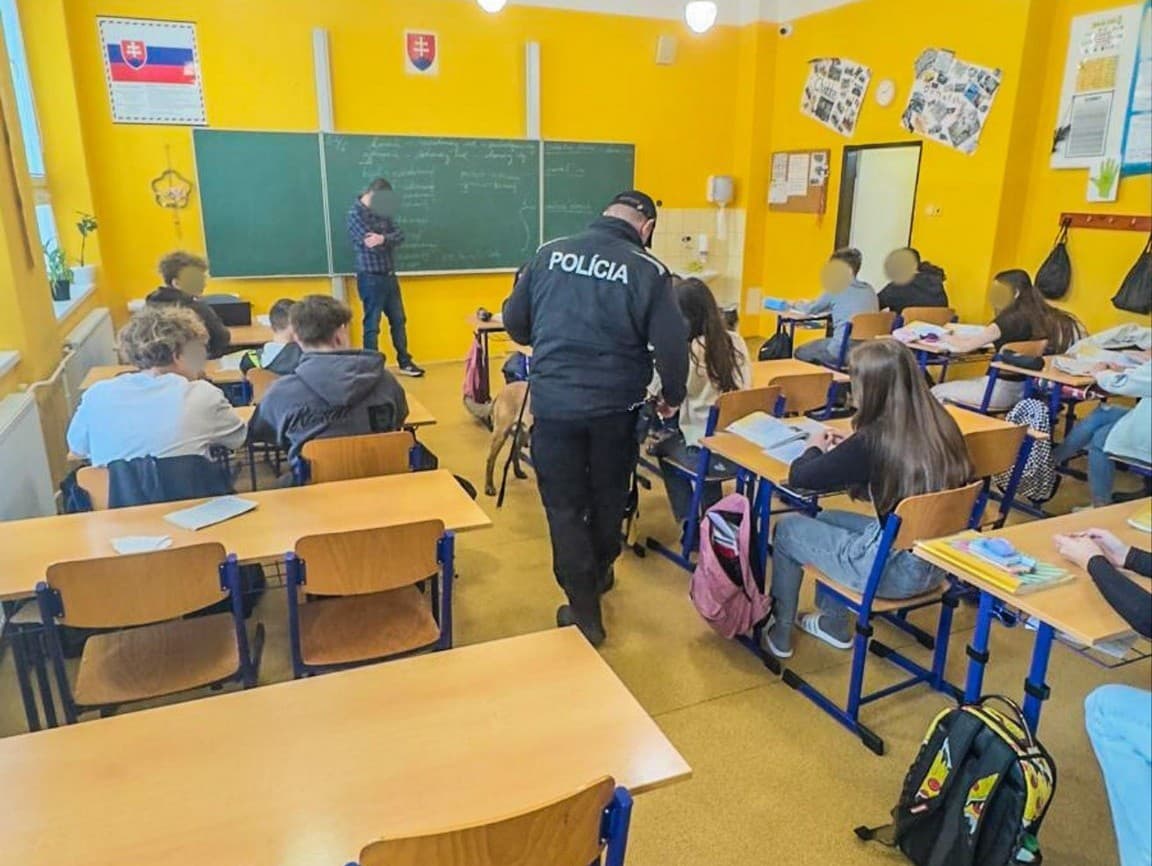 Policajná kontrola na základnej škole vo Veľkých Kapušanoch