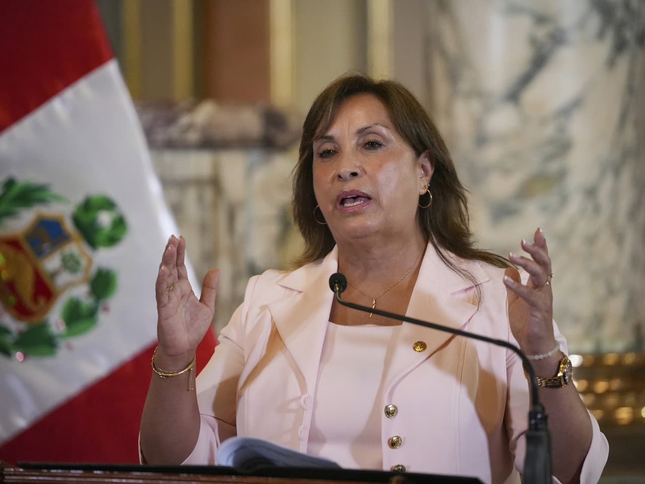 Peruánska prezidentka Dina Boluartová