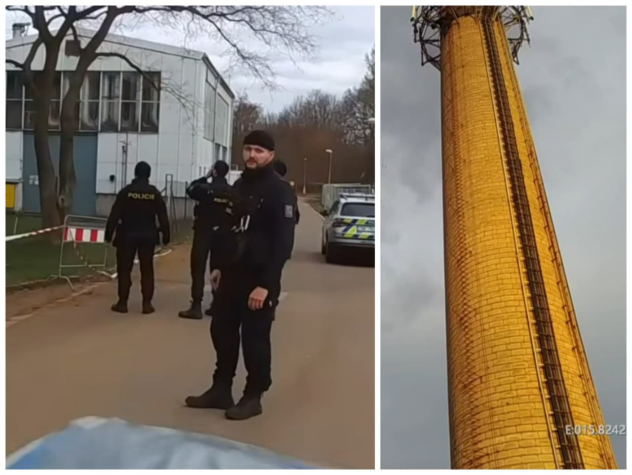 Polícia musela ratovať ženu, ktorá chcela skočiť z komína.