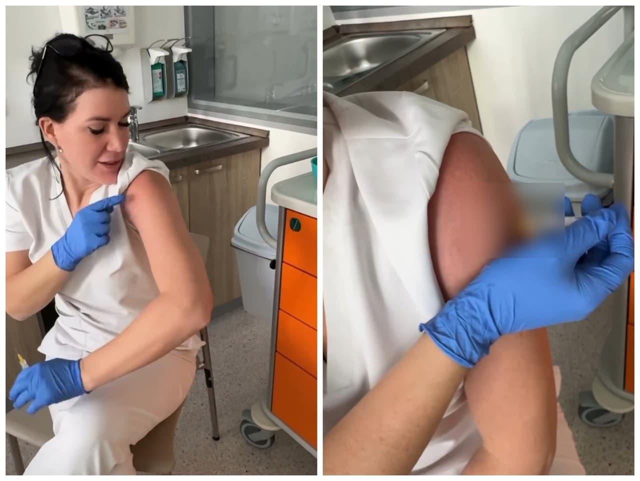 Cigániková sa zaočkovala pred zrakmi fanúšikov.