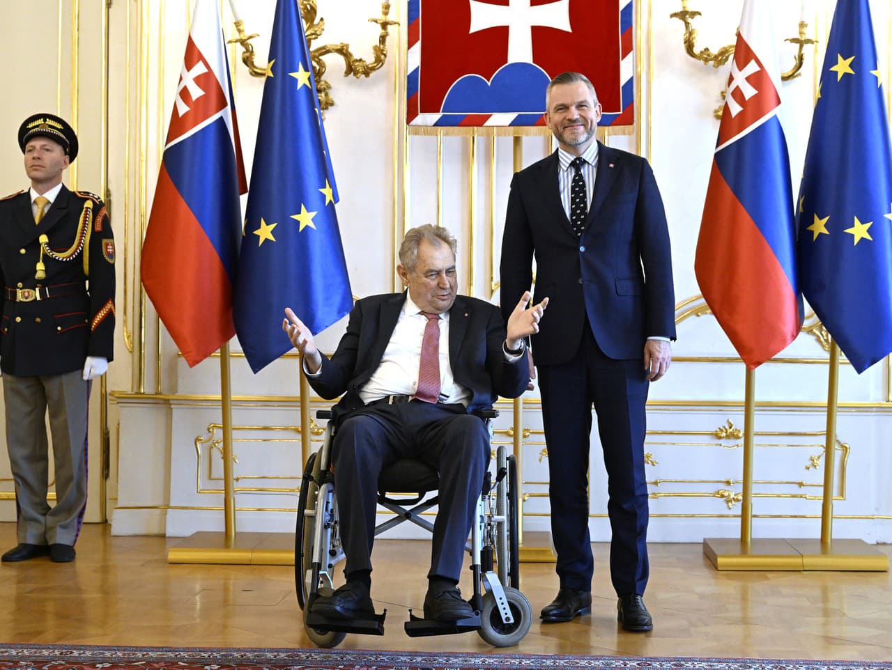 Peter Pellegrini prijal bývalého prezidenta Českej republiky Miloša Zemana