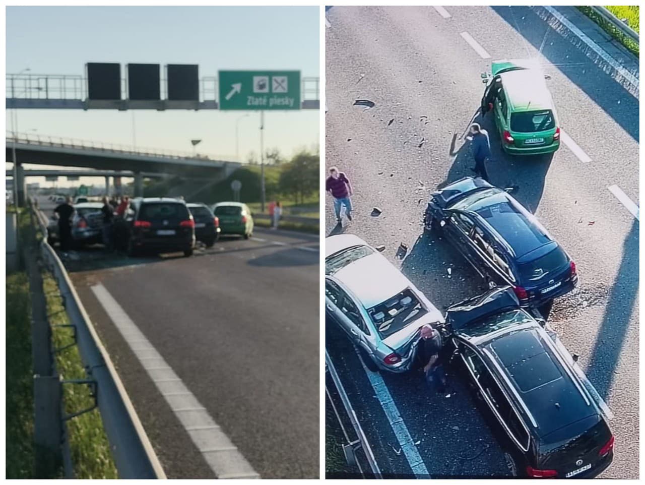 Polícia rieši nehodu šiestich áut.