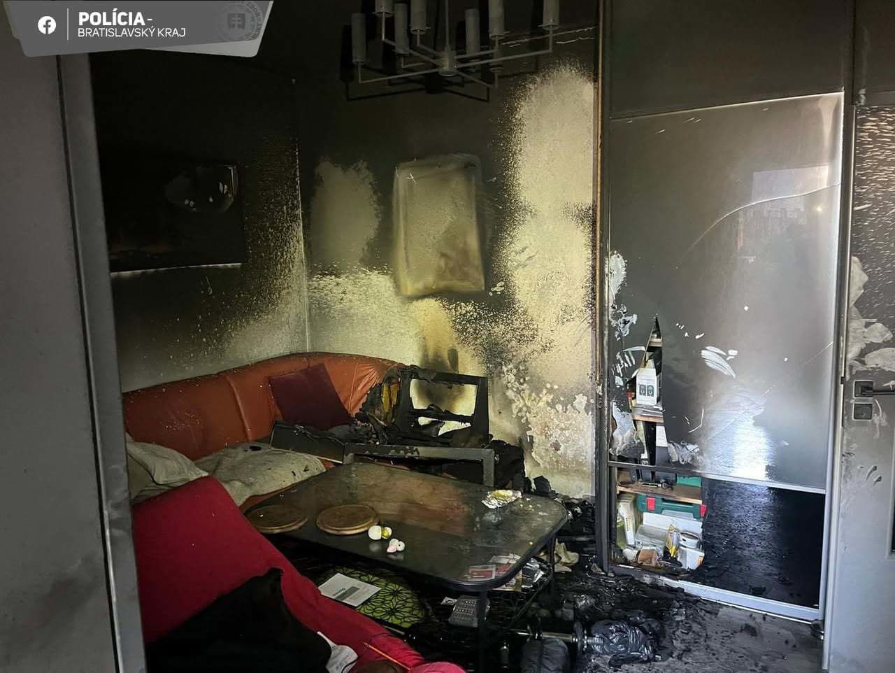 Na Fedinovej ulici v mestskej časti Petržalka horel byt