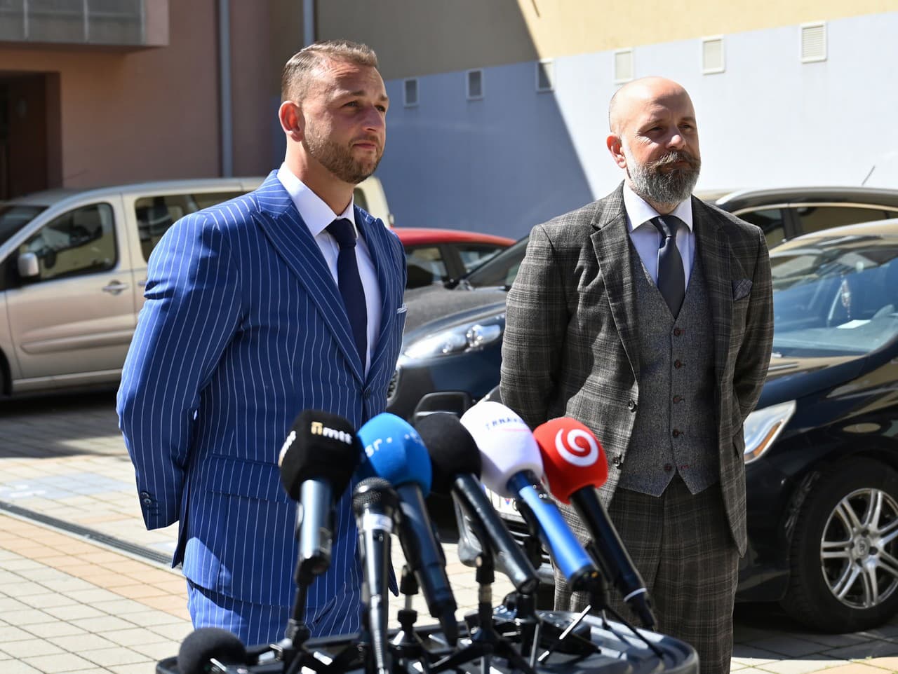 minister vnútra SR Matúš Šutaj Eštok (Hlas-SD) a primátor Trnavy Peter Bročka