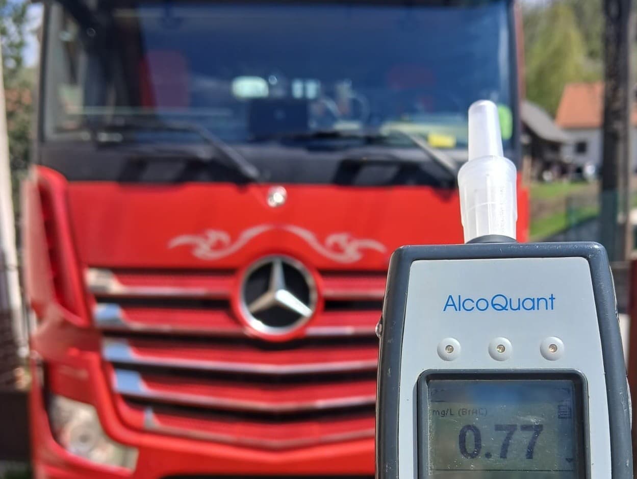 Vodič nákladného vozidla nafúkal 1,60 promile