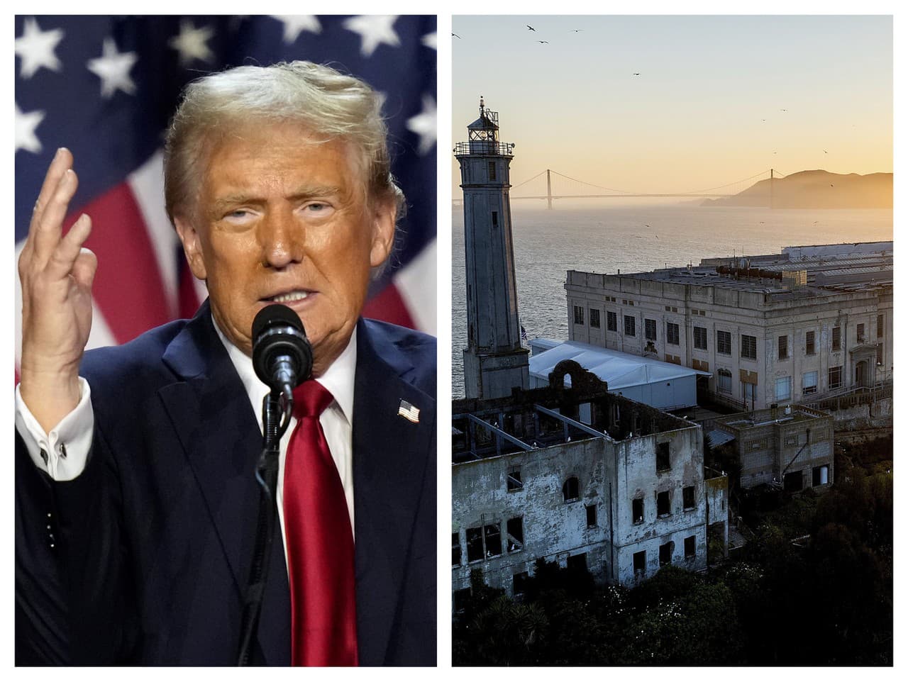 Donald Trump a americké väzenie Alcatraz.