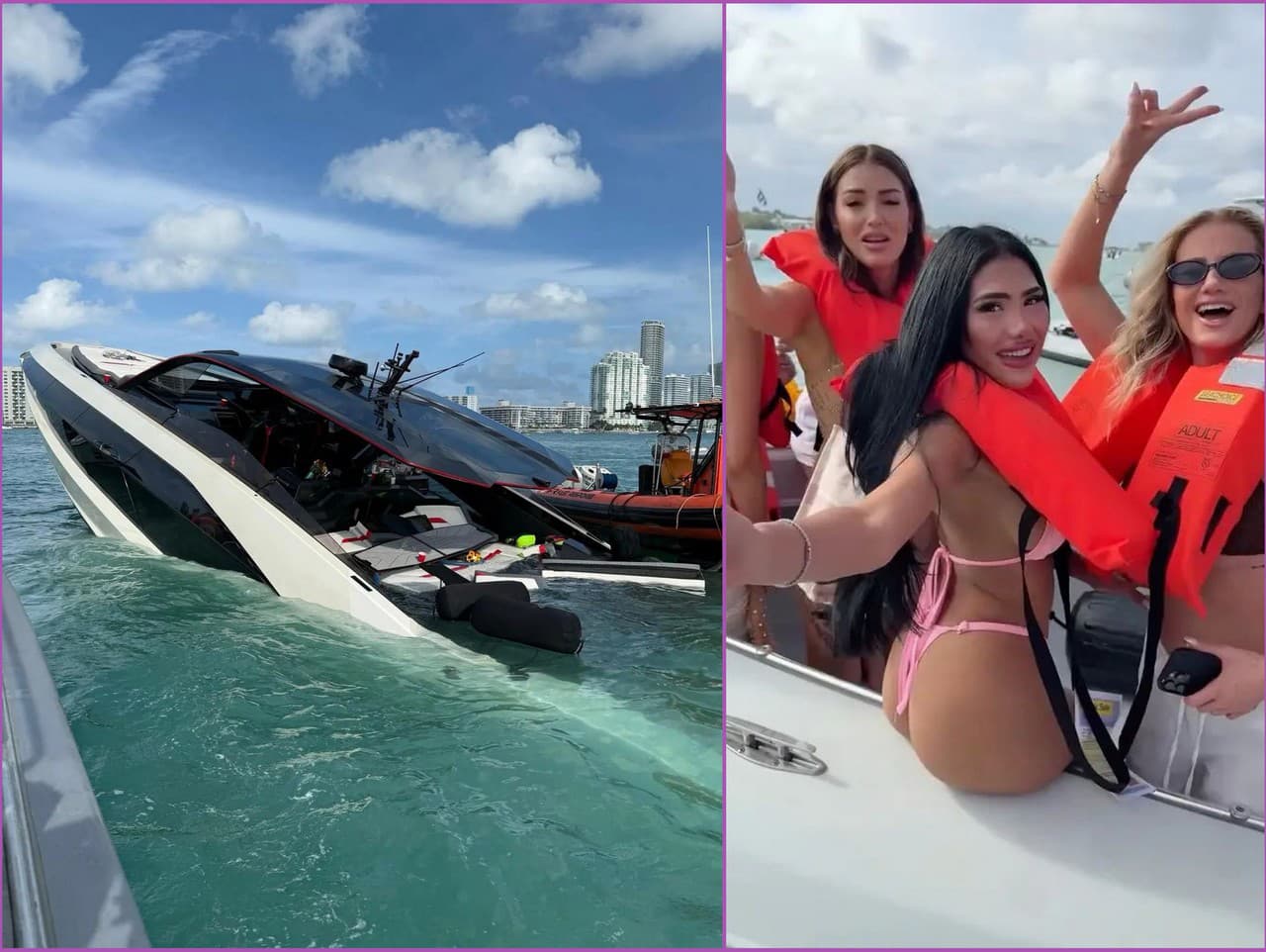 Jachta sa potápala, influencerky pózovali.