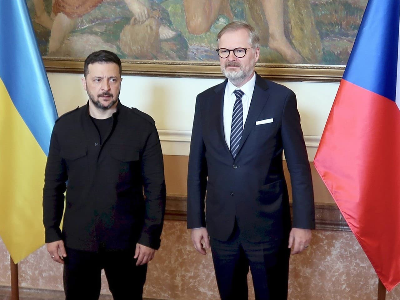 Volodymyr Zelenskyj a Petr Fiala