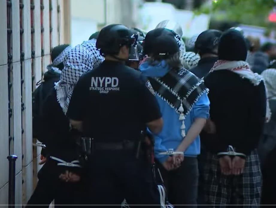 Viaceré osoby propalestínskeho protestu boli zadržané.