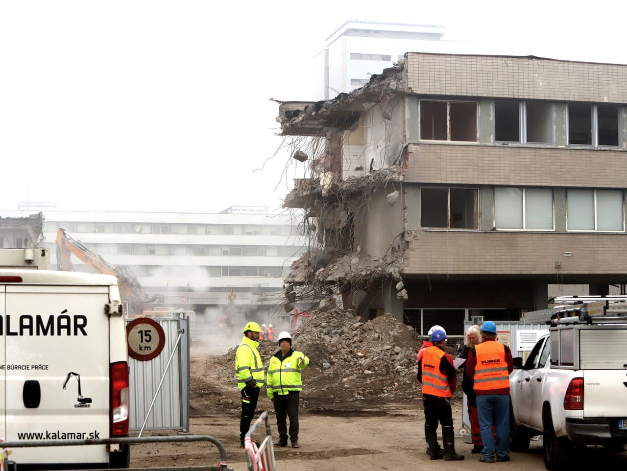 Búracie práce v Rooseveltovej nemocnici v Banskej Bystrici