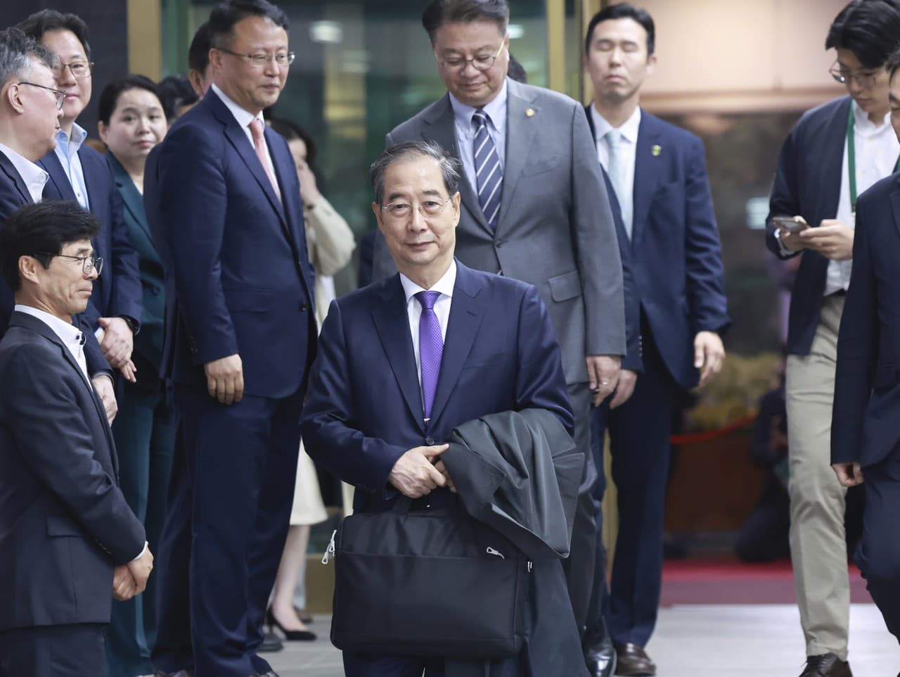 Juhokórejský premiér Han Tok-su.