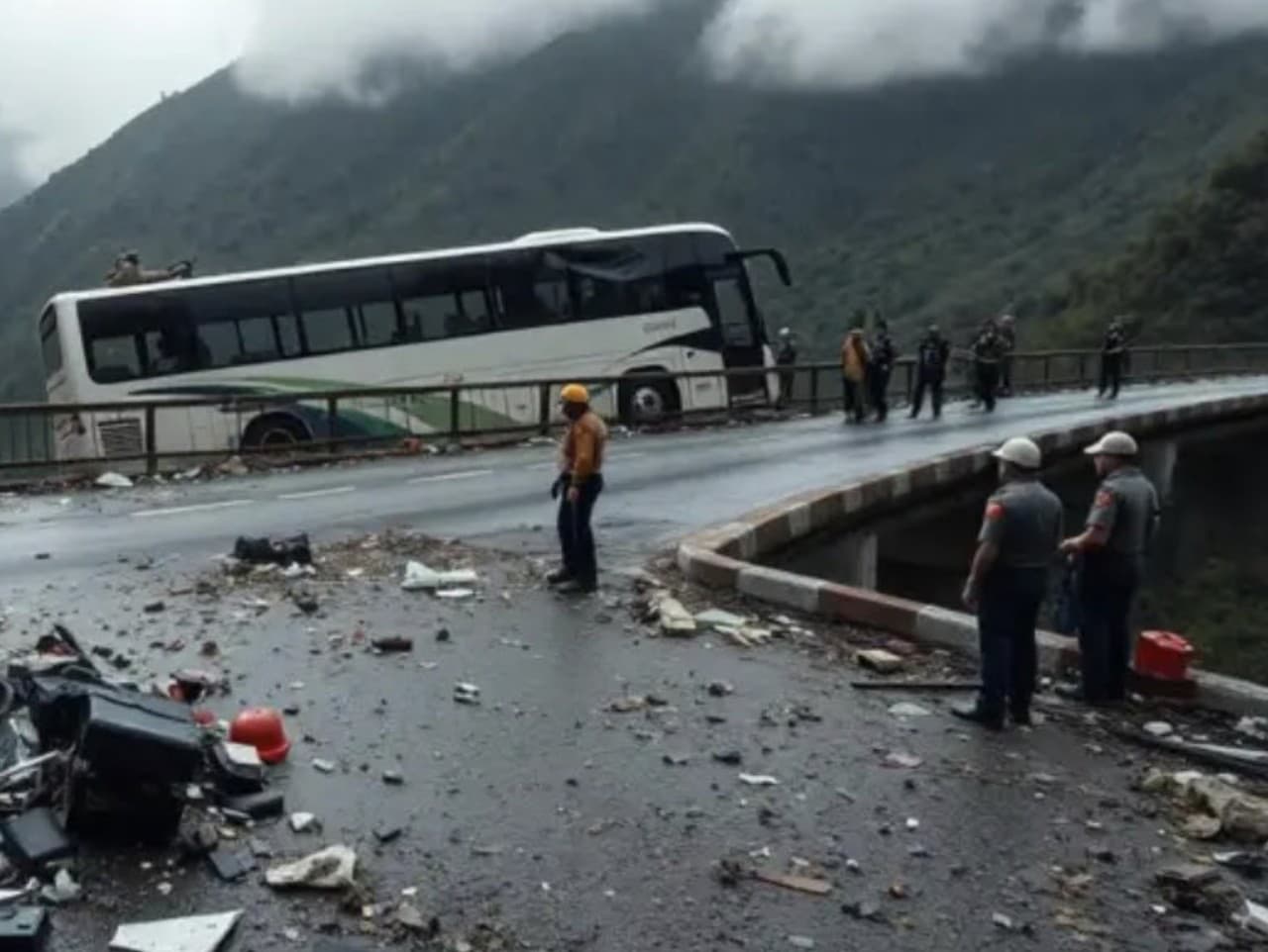 Havária autobusu na západe Kolumbie