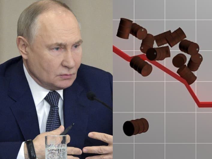 Ruský prezident Vladimir Putin je zaskočený znížením cenového stropu za ruskú ropu 