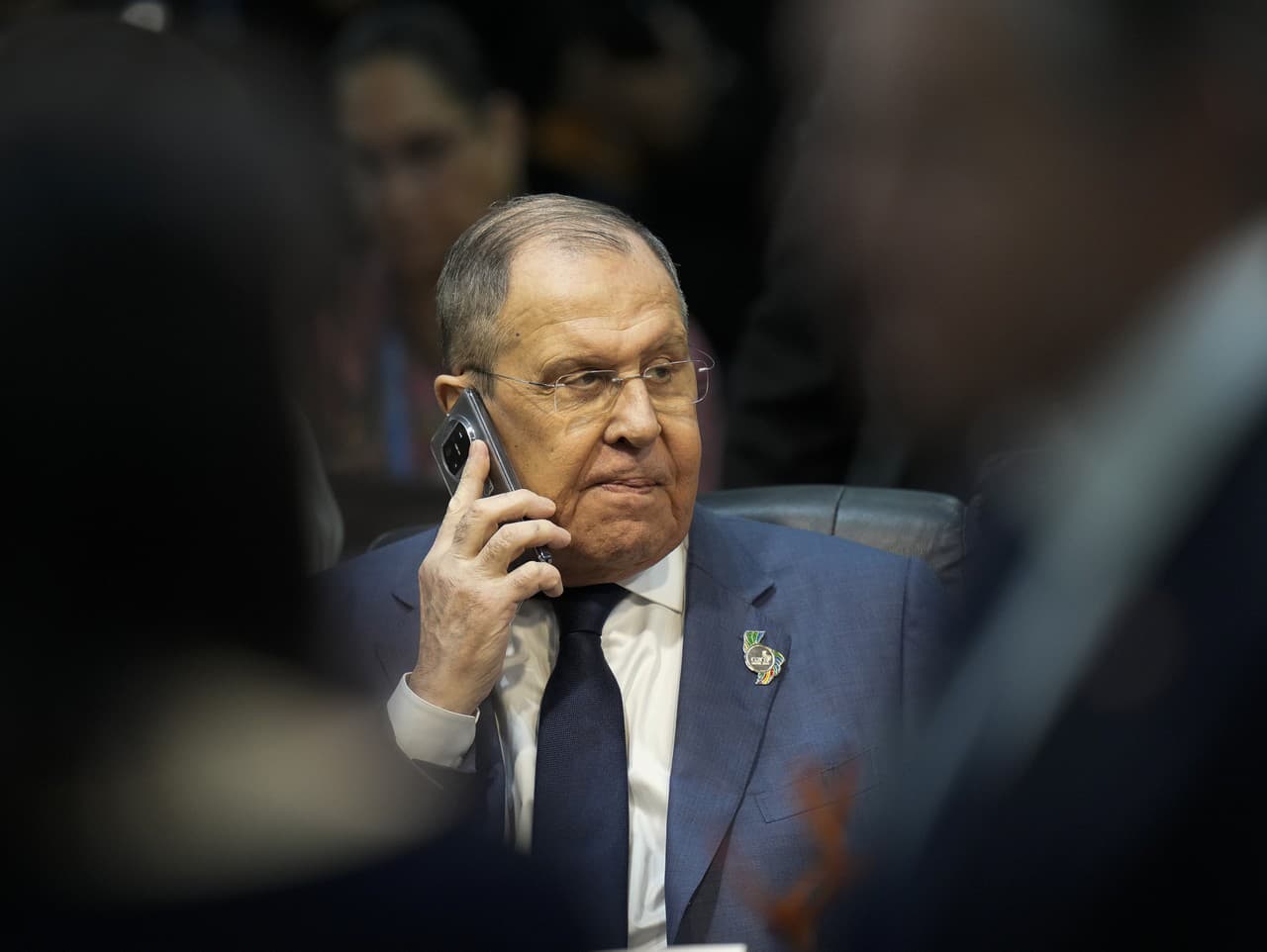 Minister zahraničných vecí Ruskej federácie Sergej Lavrov na summite G20 v brazílskom Rio de Janeiro.