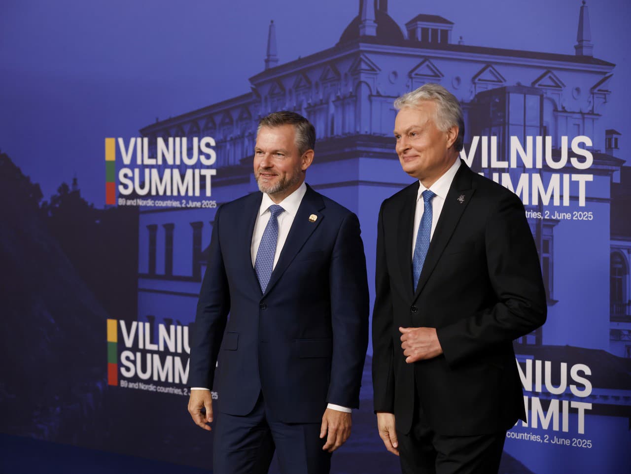 Peter Pellegrini a Gitanas Nauseda