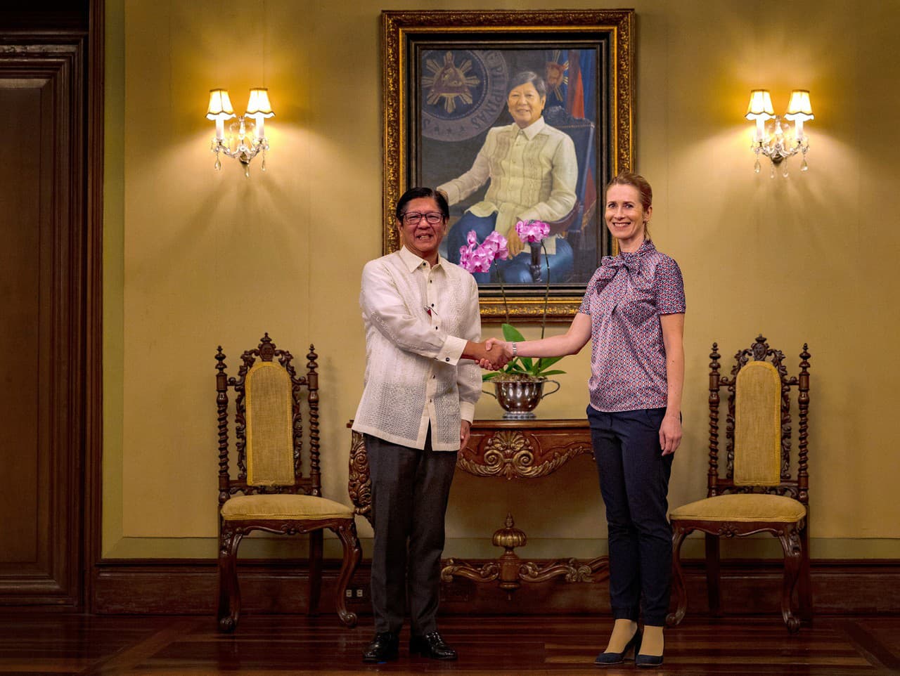 Ferdinand Marcos ml. a Kaja Kallasová
