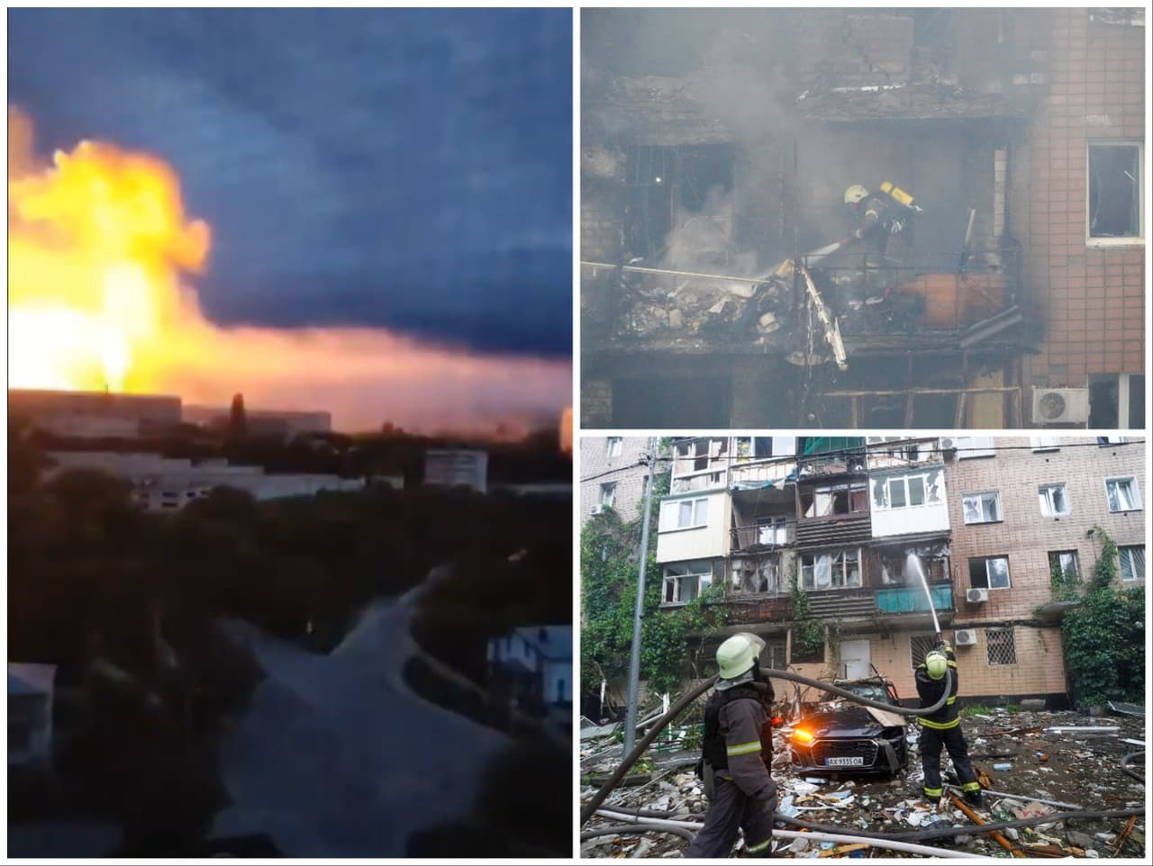 Dym stúpa z obytnej budovy, ktorú zasiahol útok ruskej armády v druhom najväčšom ukrajinskom meste Charkov