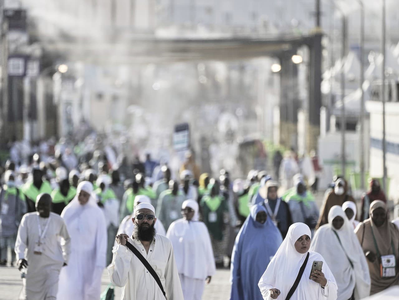 Moslimskí pútnici počas púte hadždž