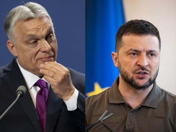 Maďarský premiér Viktor Orbán a ukrajinský prezident Volodymyr Zelenskyj