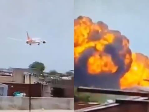 Posledné okamihu letu a následný výbuch lietadla Boeing 787-Dreamliner