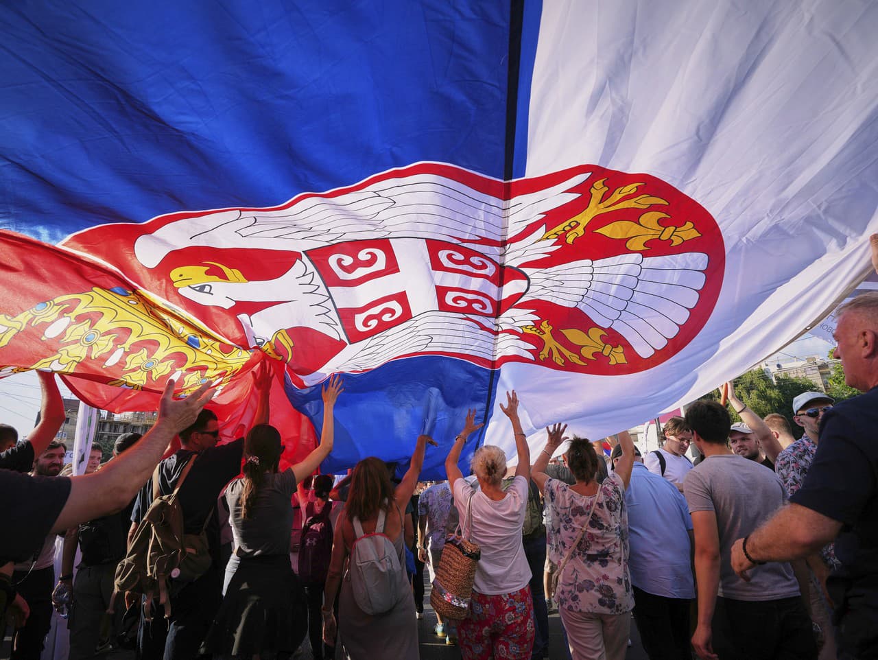 Protesty v Srbsku