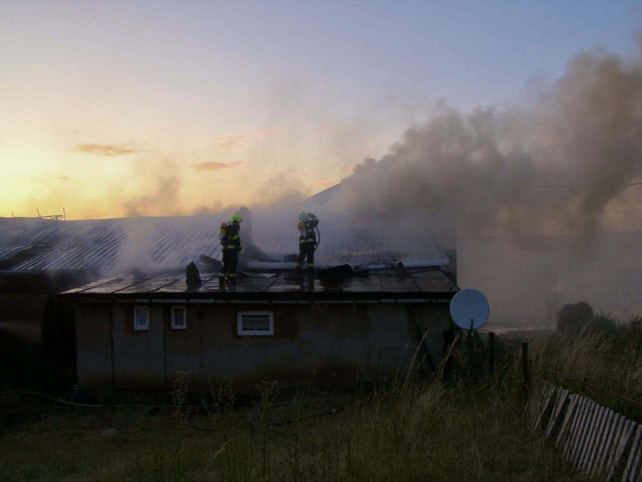 Požiar hospodárskej budovy v obci Hermanovce nad Topľou