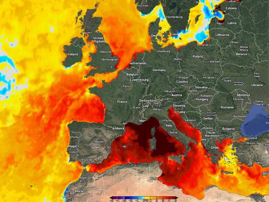 Anomálie v Stredozemnom mori ohrozujú aj počasie