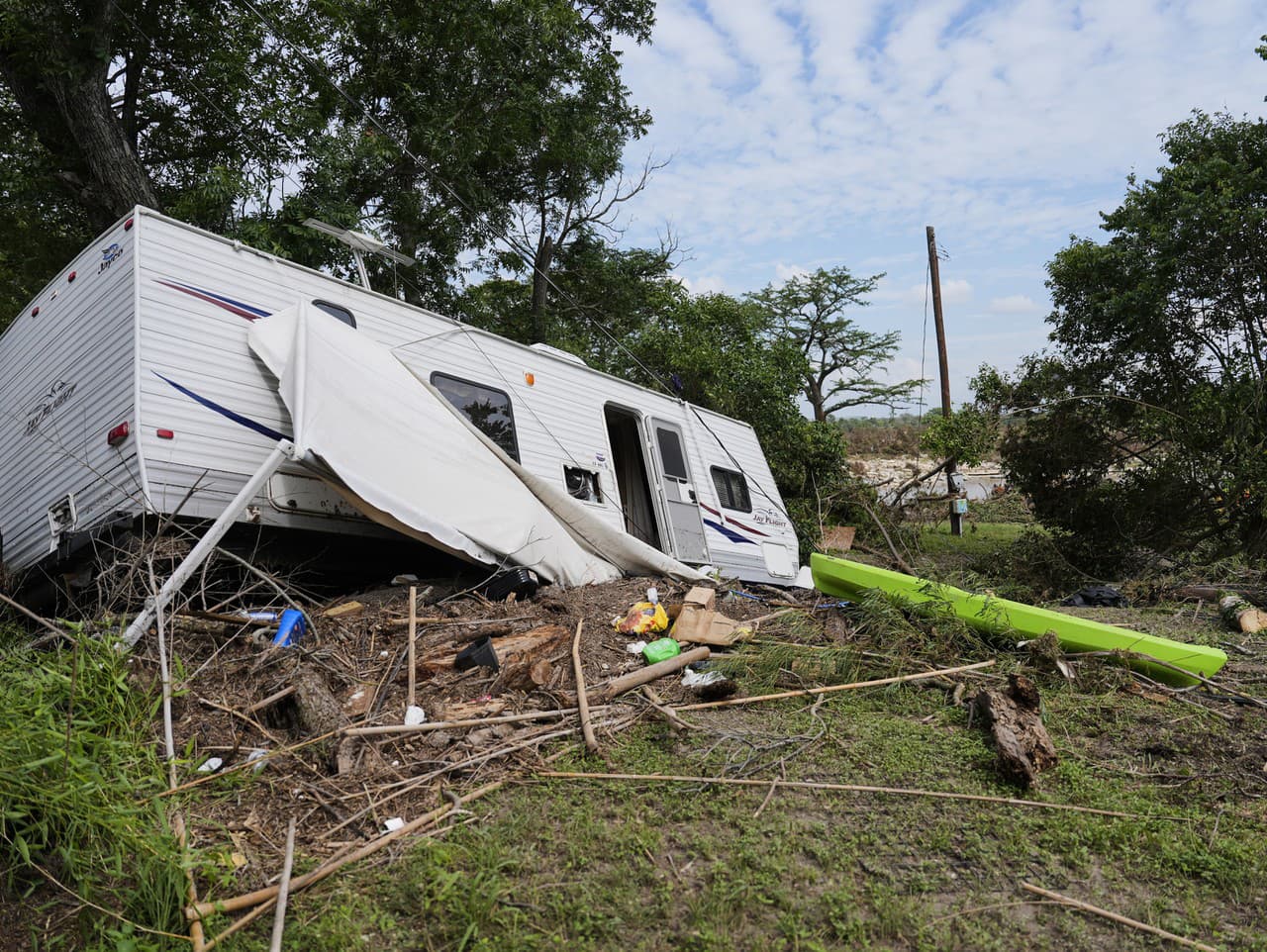 Škody po záplavách v Texase