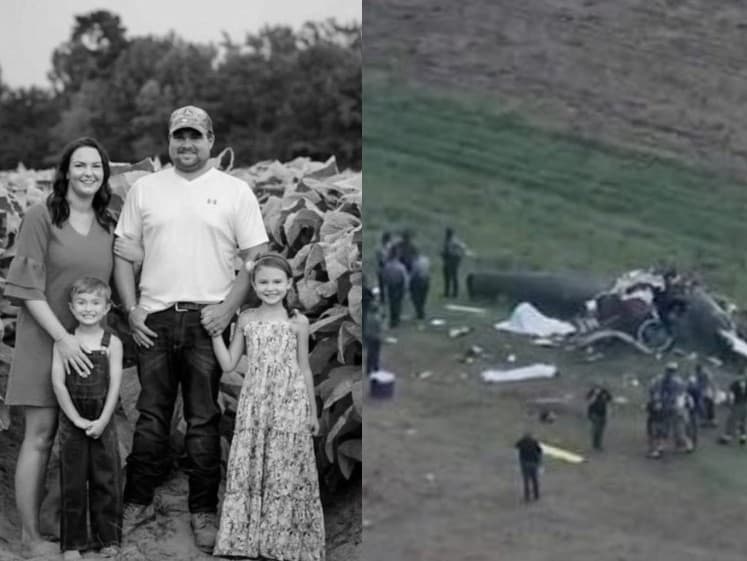 Pri havárii lietadla v Severnej Karolíne zahynula štvorčlenná rodina. Na fotke Travis Buchanan, jeho manželka Candace (obaja †35) a ich deti Aubrey a Walker (†10 a †9).
