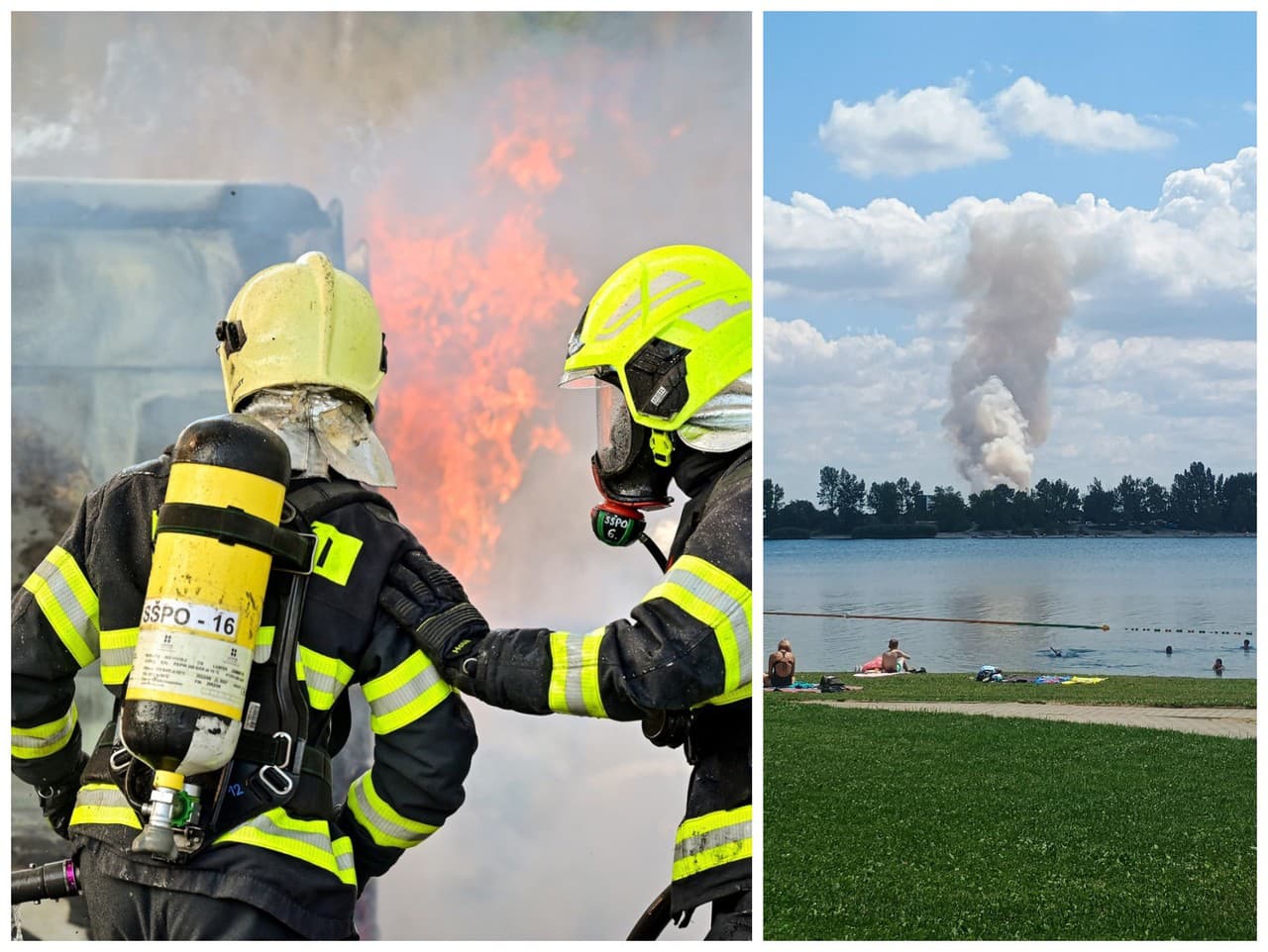 Požiar mohli viacerí pozorovať z diaľky.