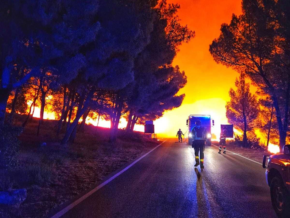 Na ostrove Brač vypukol požiar.