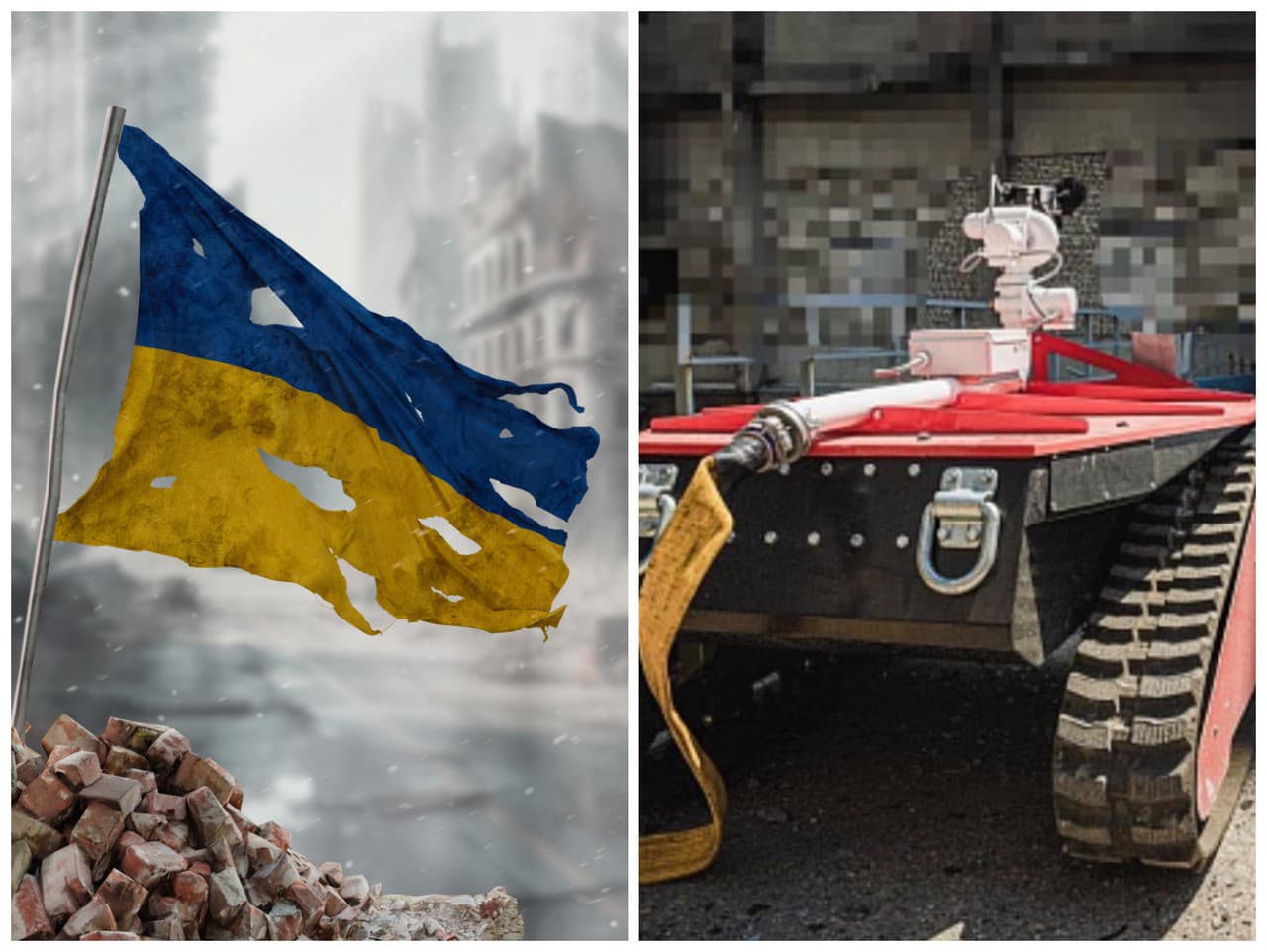 Český hasičský robot pomáha v Charkove.