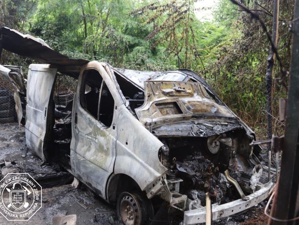 požiar dodávky v bratislavskej Petržalke