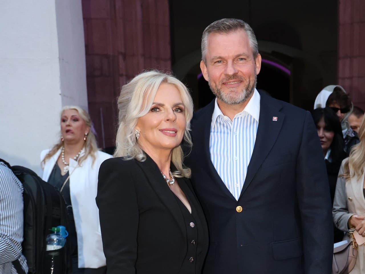 Bratislavské módne dni. Prezident Peter Pellegrini so sestrou Evou