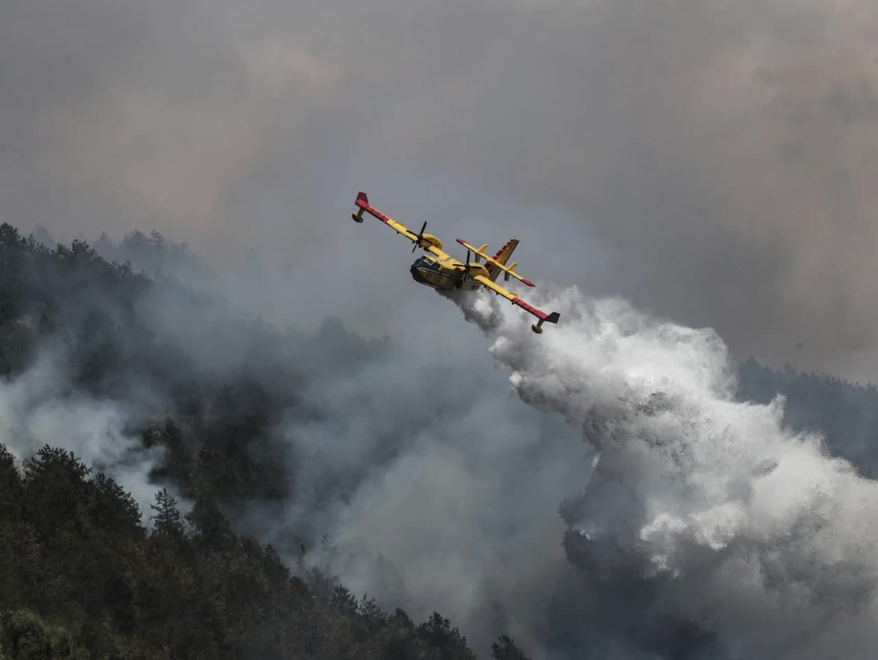 Proti požiarom na Sardínií je nasadených niekoľko pozemných tímov lesnej správy, hasičského zboru a dobrovoľníkov, ktorých podporujú vrtuľníky a hasiace lietadlo typu Canadair