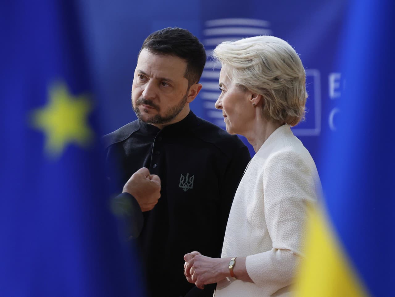 Ukrajinský prezident Volodymyr Zelenskyj a šéfka eurokomisie Ursula von der Leyenová