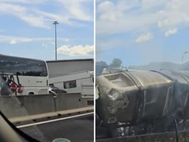 Hrozivá dopravná nehoda na talianskej diaľnici A1 pri Florencii. Do dvoch havarovaných kamiónov a autobusu narazila ešte sanitka. Hlásia obete aj zranených. 