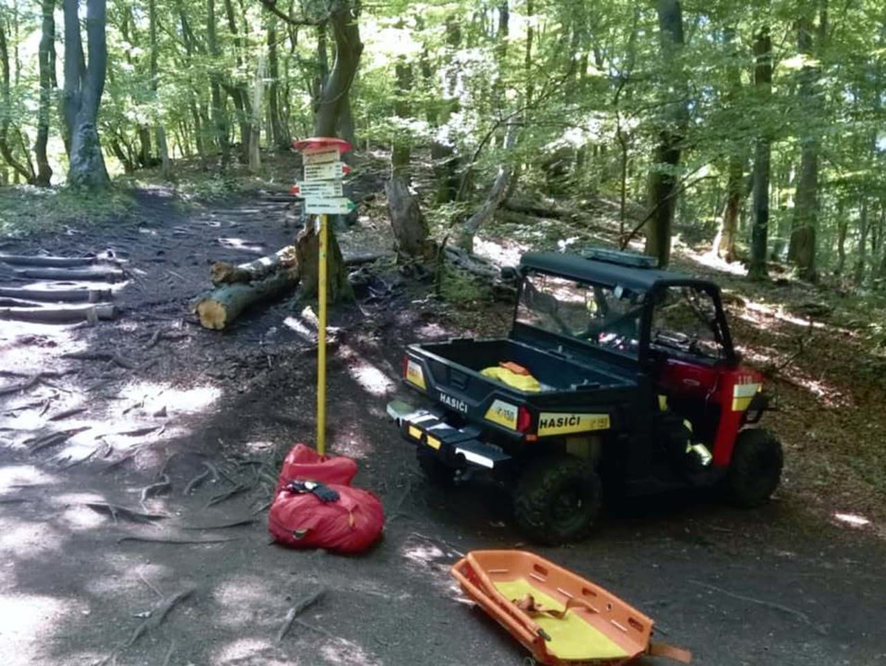 Pád turistu v Súľovských skalách