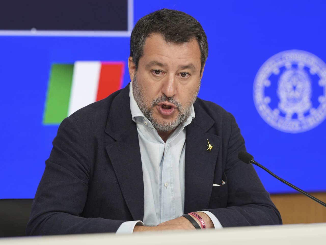 Taliansky vicepremiér a minister dopravy Matteo Salvini 