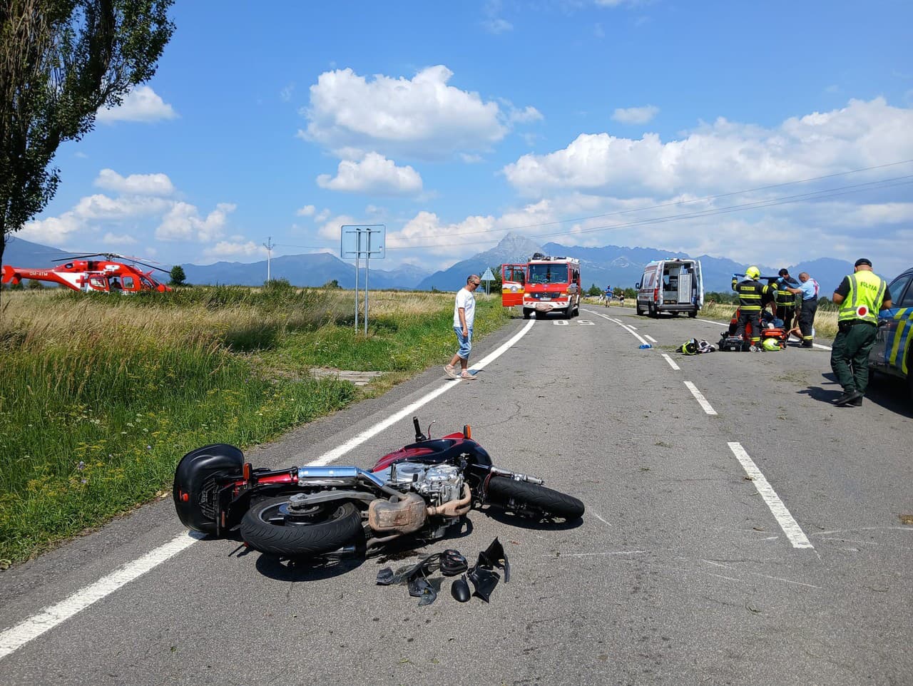 Pri dopravnej nehode vo Východnej zasahovali aj leteckí záchranári