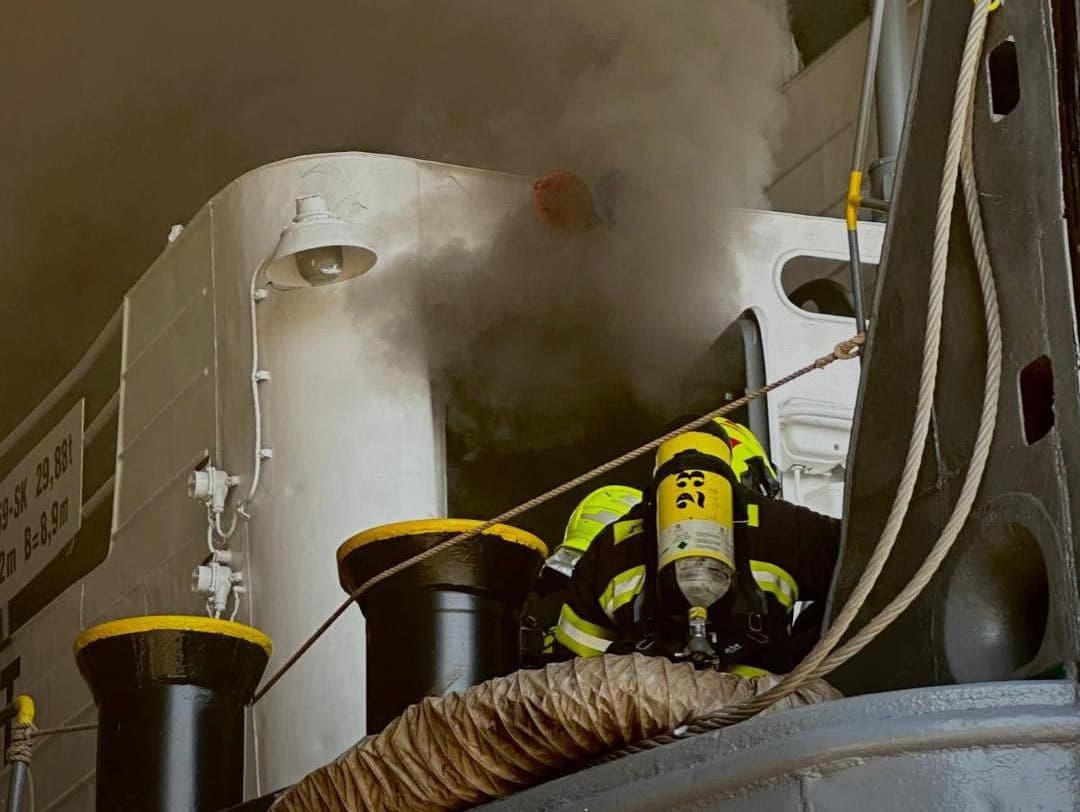 Požiar strojovne remorkéra