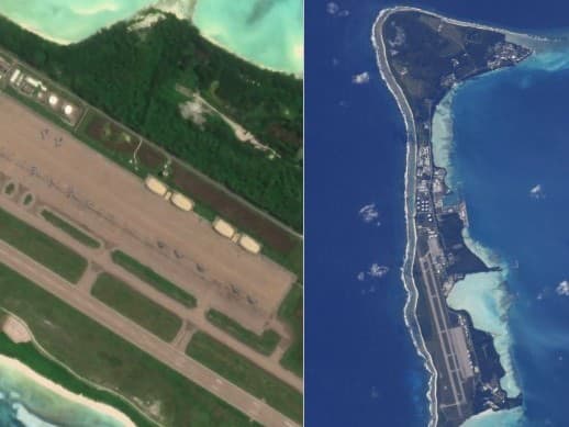 Americká vojenská základňa Diego Garcia, ktorá leží na atole uprostred Indického oceánu