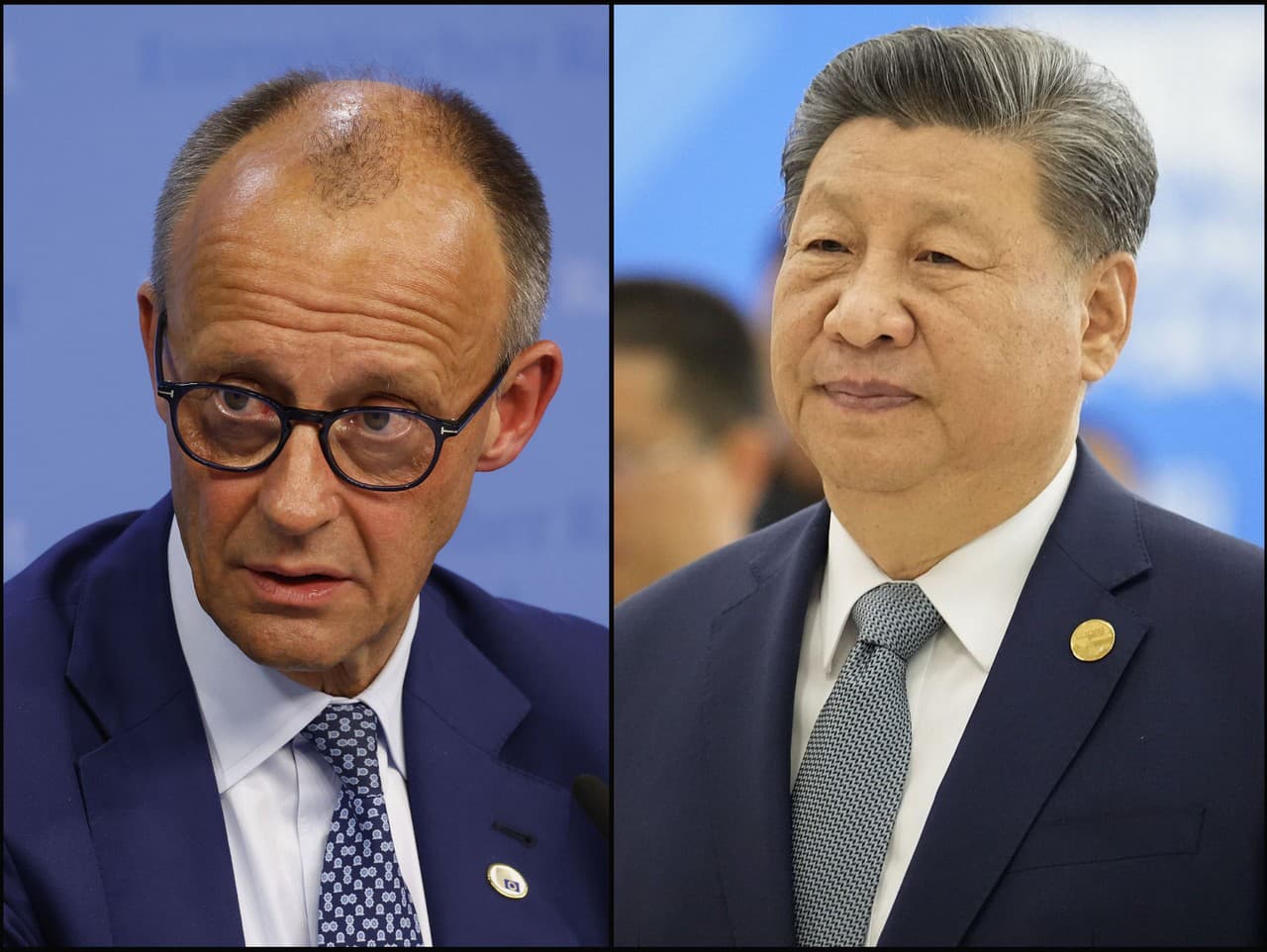  Friedrich Merz a Si Ťin-pching,