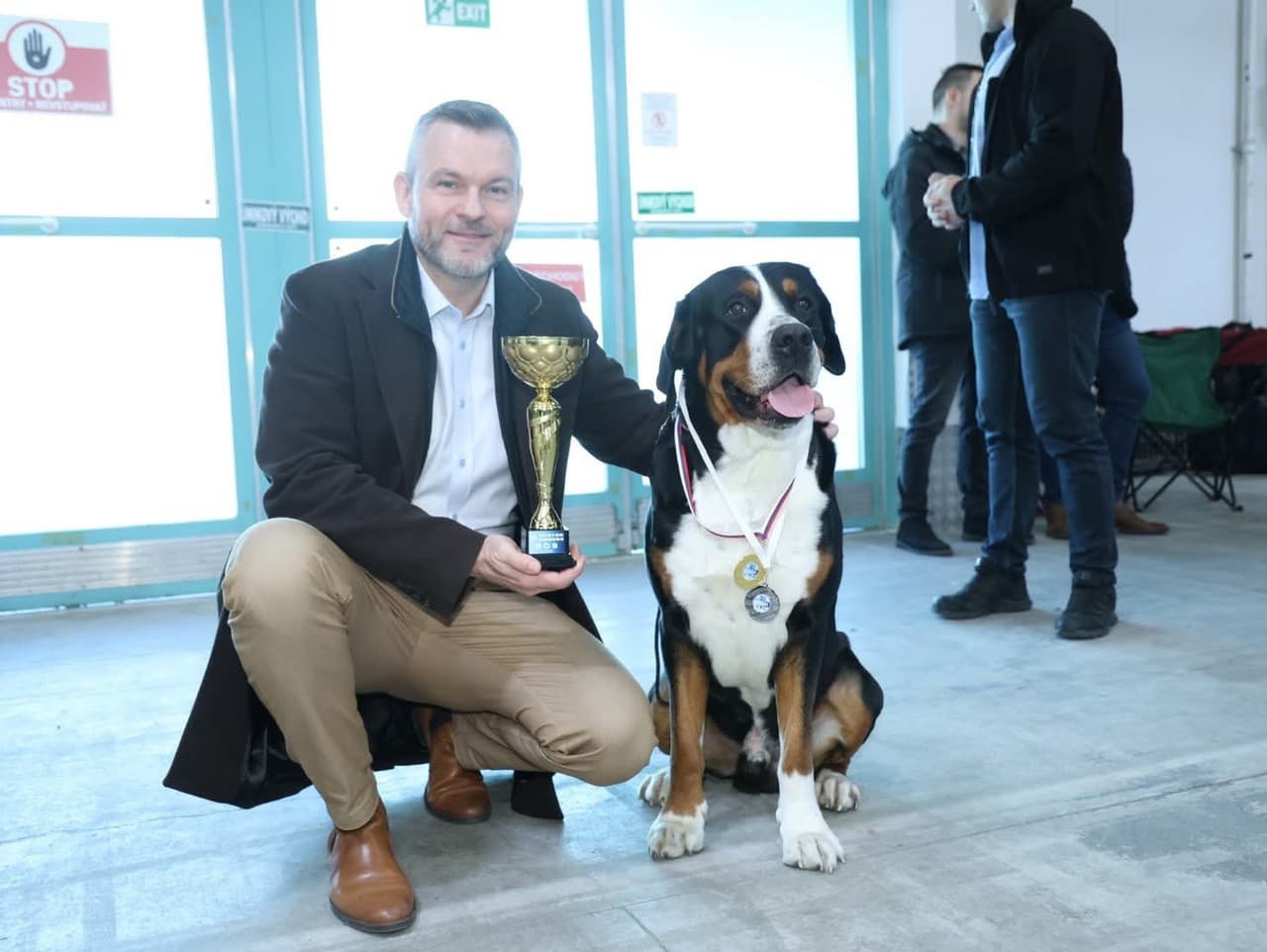 Peter Pellegrini so svojím psom Gerym.