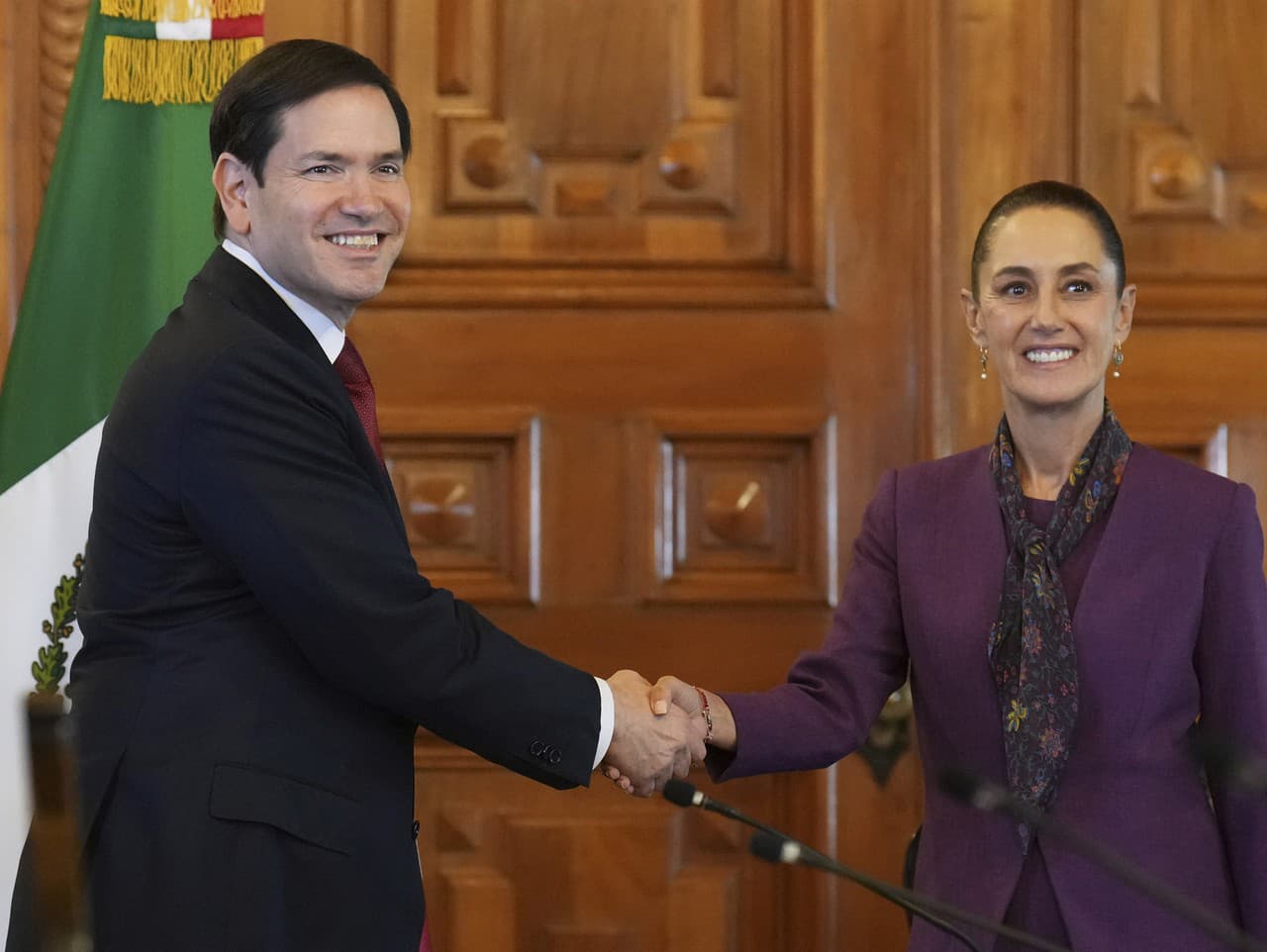 Marco Rubio a Claudia Sheinbaumová
