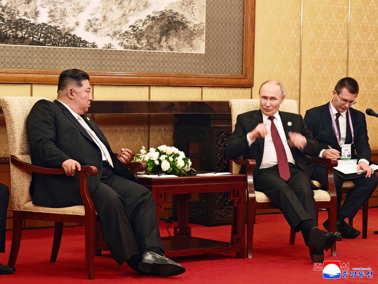 Stretnutie Vladimira Putina a Kim Čong-una v Pekingu