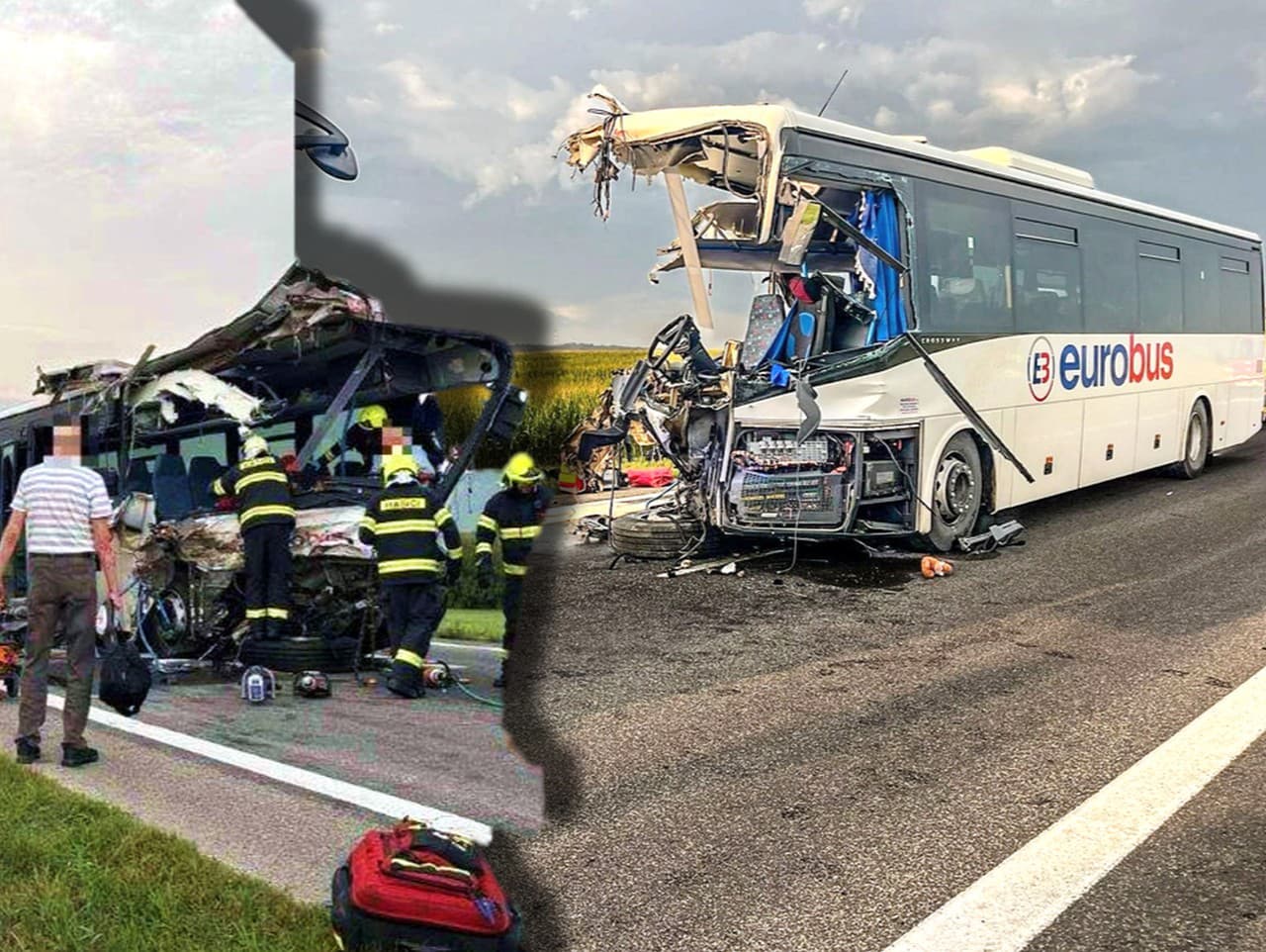 Pri Drienovci sa zrazilo nákladné auto s autobusom