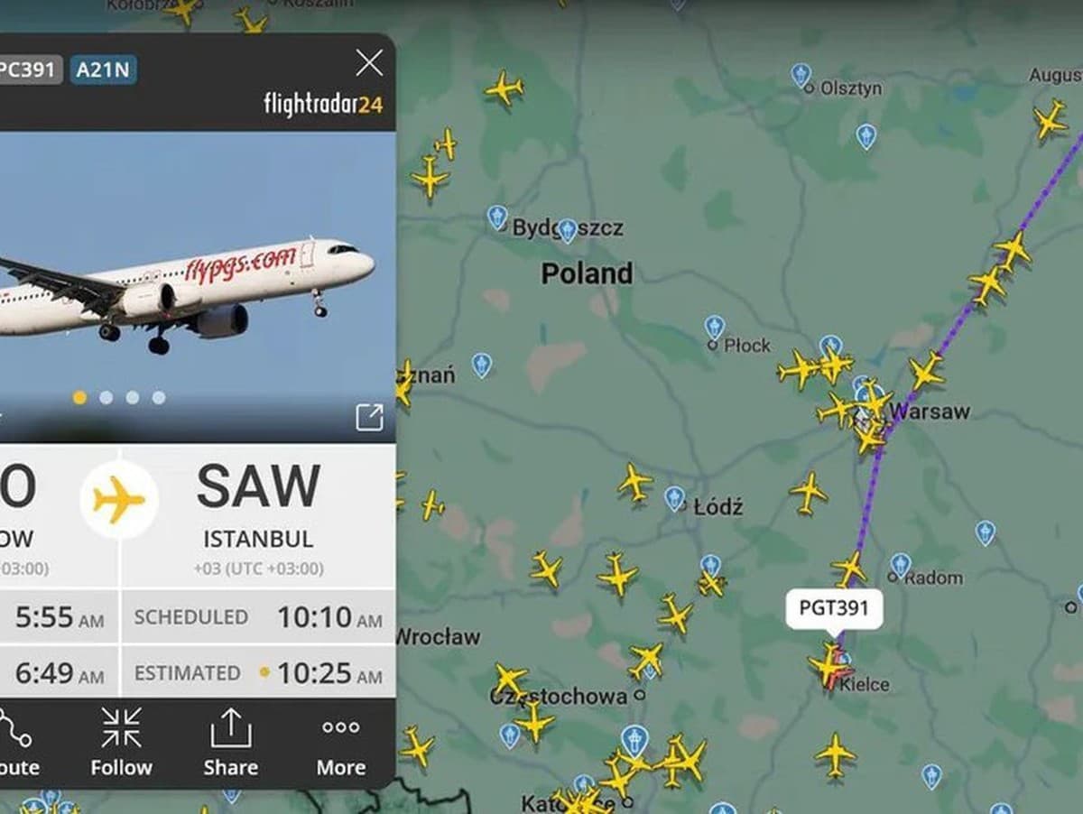 Lietadlo z Moskvy do Istanbulu preletelo nad Poľskom