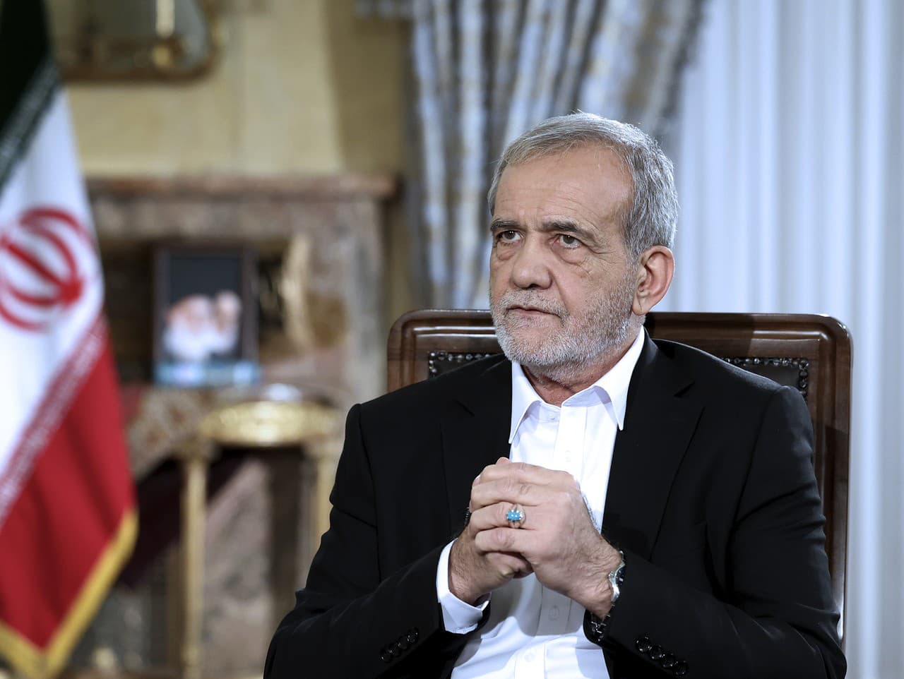 Iránsky prezident Masúd Pezeškiján.